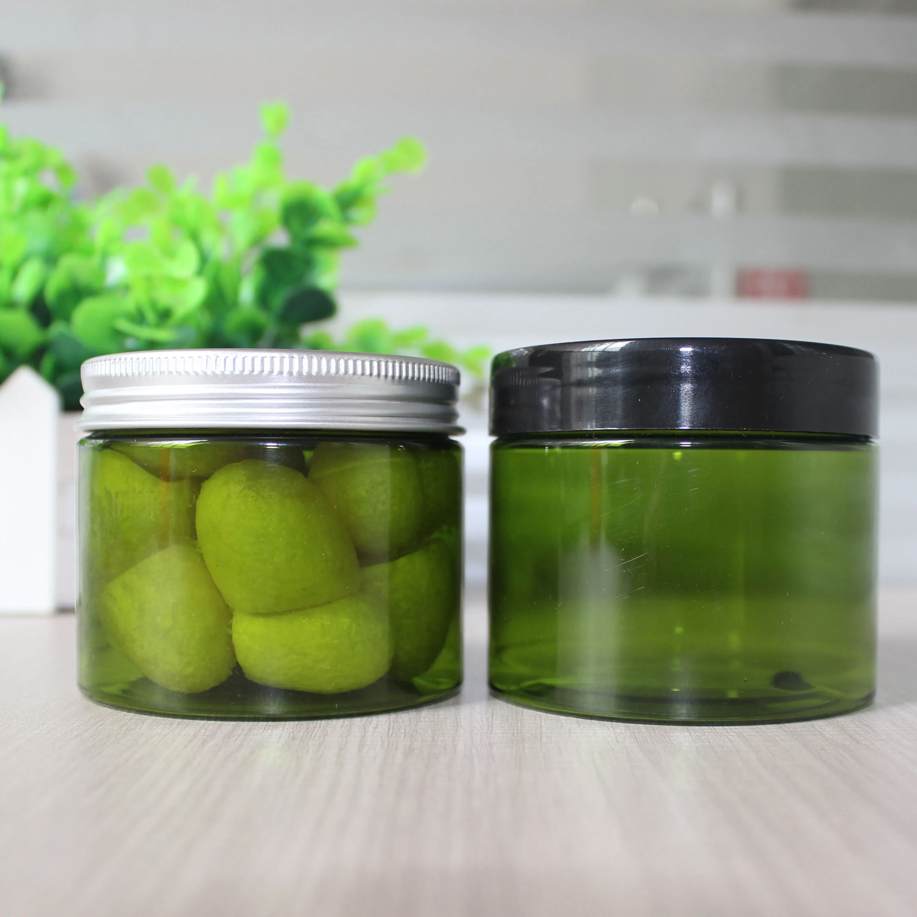 16oz 500ml 12 ounce wide round mouth thick clear plastic storage bottles and pickle jars 300ml