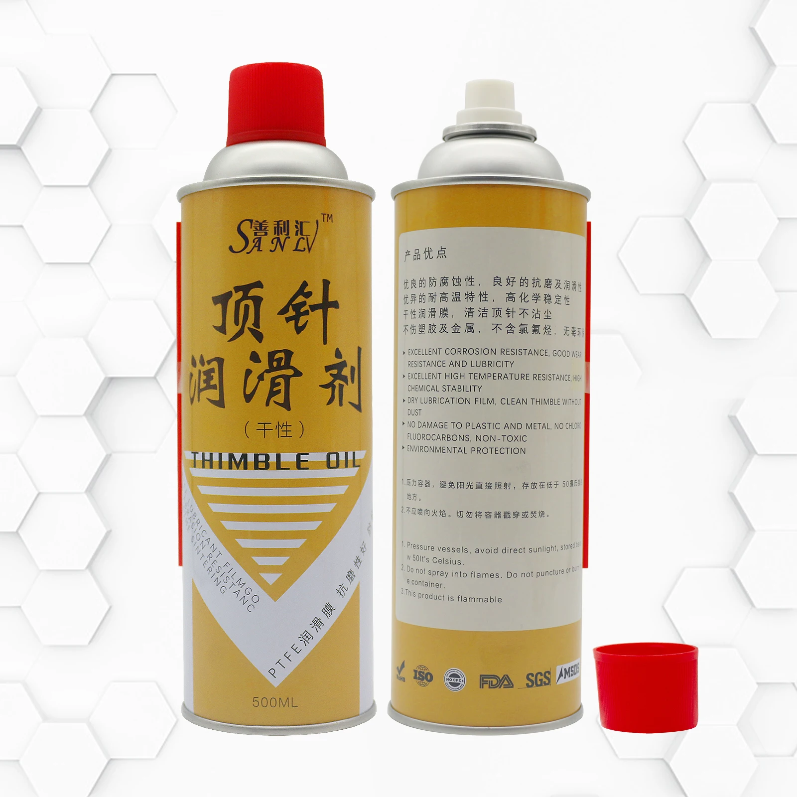 Thimble lubricant spray for cleaning precision instruments Dry thimble lubricant