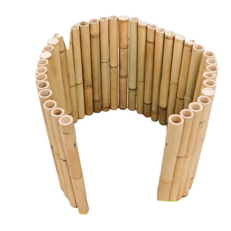 New designed flower plant protection uneven black bamboo border edge