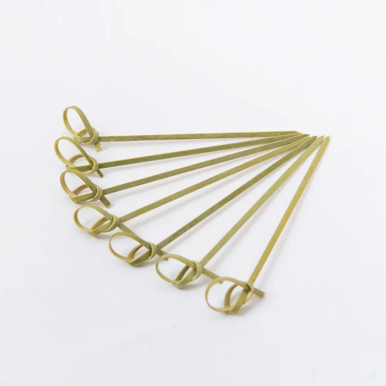 Горячая Распродажа бамбуковые шпажки с узлом Коктейльные