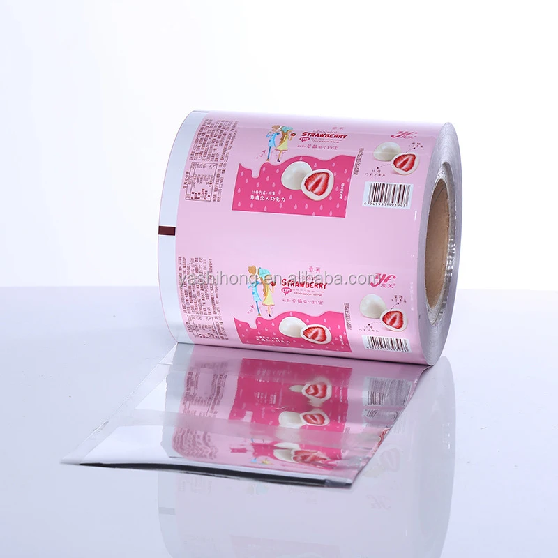 Food sealing plastic packaging coated aluminum foil laminated wrapping paper pouch packing roll film material for sachet