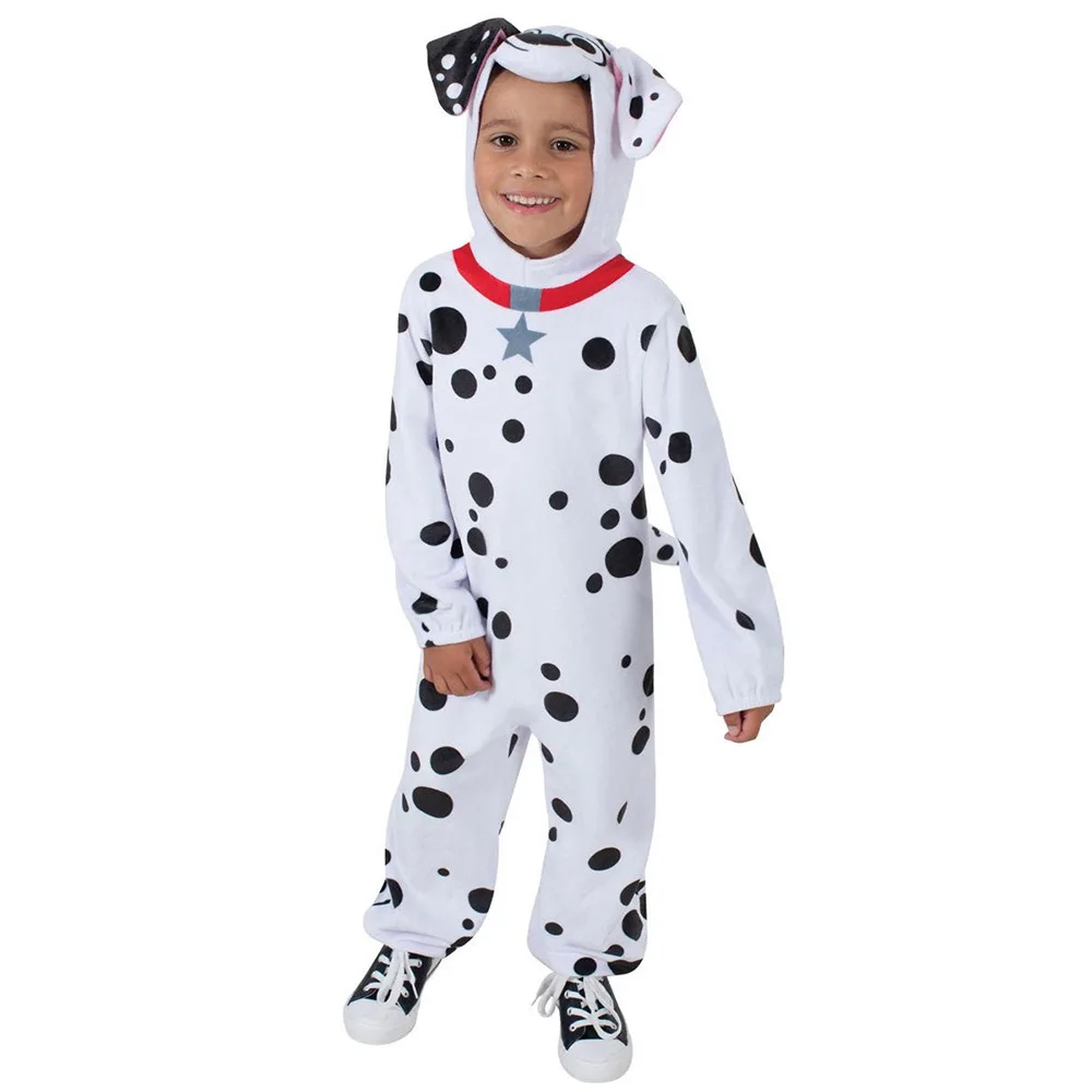 Wholesale Baby Kids Animal Lovely Spotted Dog Dalmatians Cosplay Jumpsuit Outfit Halloween Carnival Party Costume