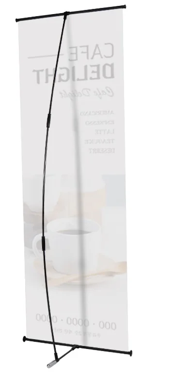 Factory  Portable Easy Assemble Aluminum L Banner Stand with Customized Printing for Advertising Promotional Activities