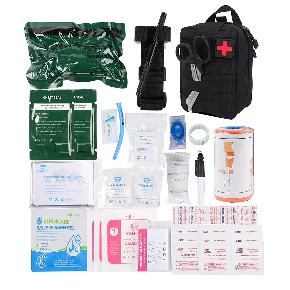 New IFAK Tactical First Aid Kit Waterproof Emergency First Aid Survival Kit With Combat Tourniquet And Chest Seal