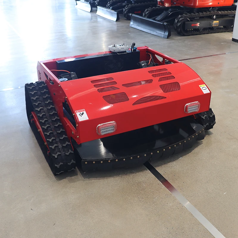 Customized Small Crawler Remote Control Mower Farm Grass Blade Automatic Lawn Mowing Robot Simple Commercial Lawn Mower Price