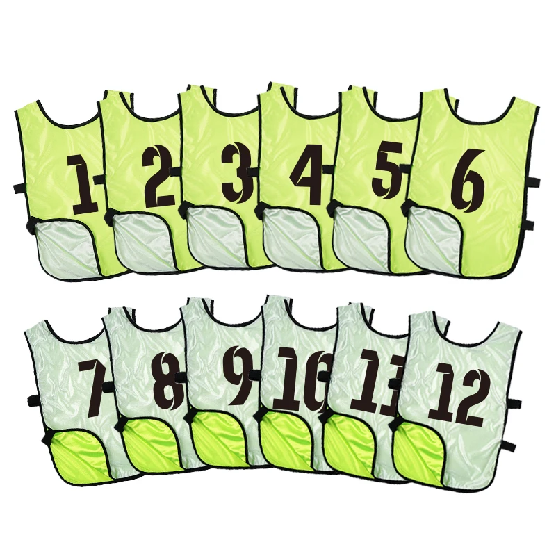 Cheap Custom reversable basketball pinnies soccer training bibs with logo printed