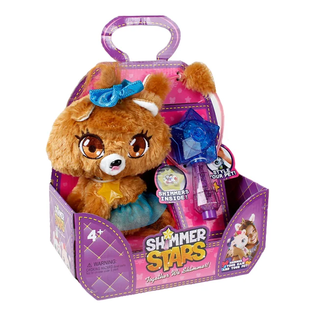Dress up the little magic star cute dog doll Shimmer Stars Children Diy Decorative Plush Toy Glitter Star Plush Pet Doll