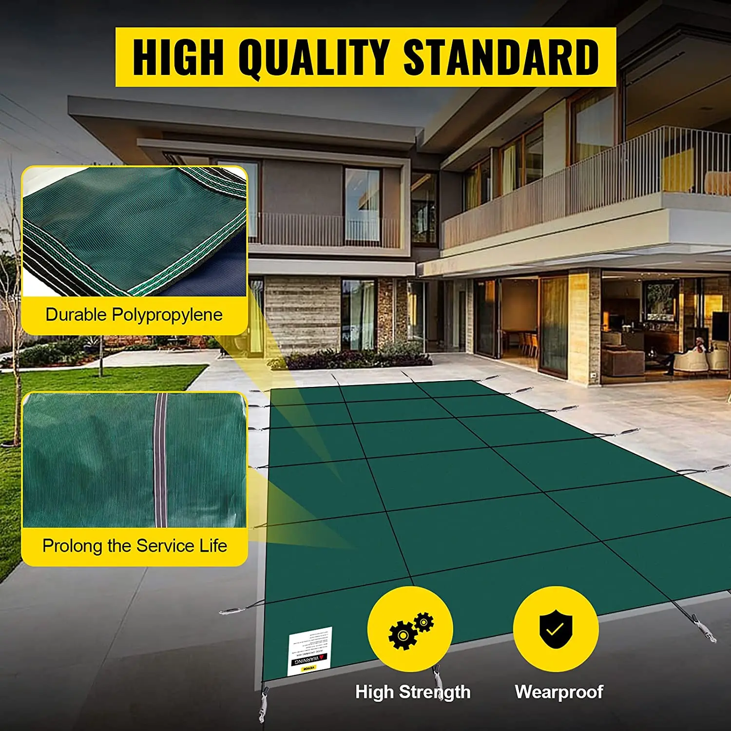 Chinese Factory Pool Inground Outdoor Swimming Pool Cover Fits for Rectangle Swimming Pool