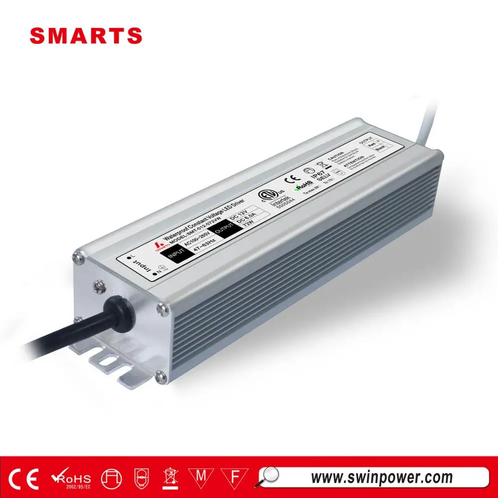 12 volt 72w led driver regulated constant voltage led power supply 12v