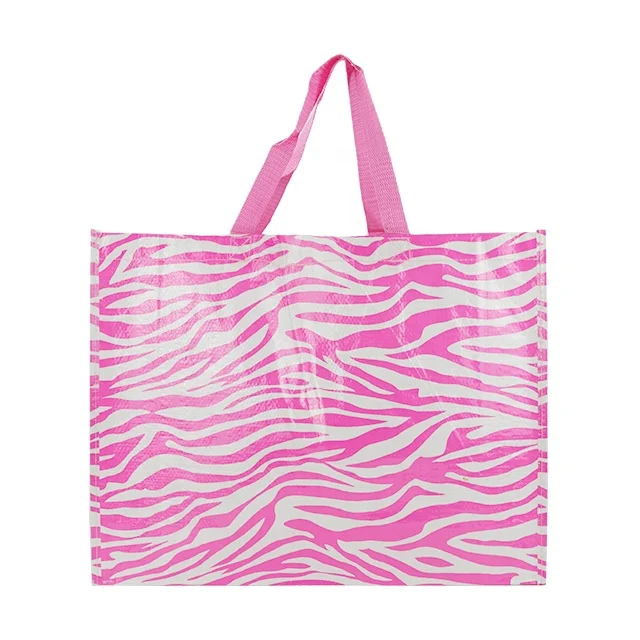 OEM/ODM Shopper Tote Customized Zebra Pattern Lamination Shopping Cheaper PP Woven Bag