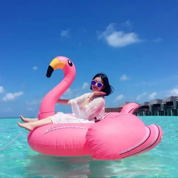 Cheap 190CM Inflatable Flamingo Summer Beach Pool Float In Stock