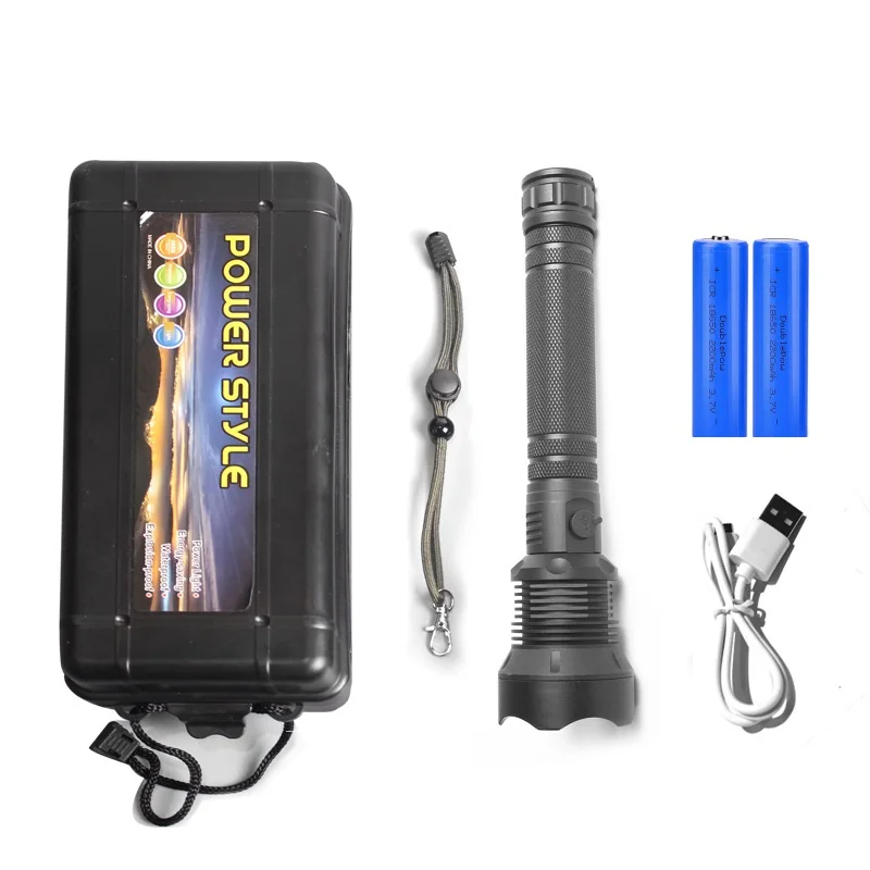 Высоколюмен военный фонарь 20 Вт 2000лм XHP70 охотничий японский высокомощный фонарь Дальний Фонарик