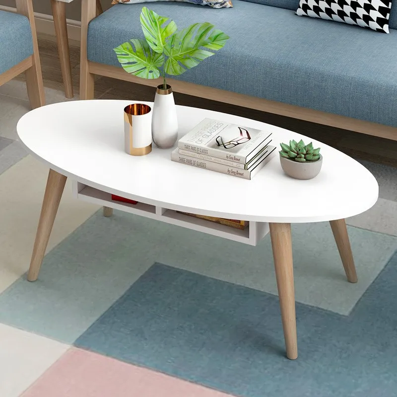 QUAWE Simple European Style Creative Tea Table Small Apartment Square Coffee Table TV Cabinet