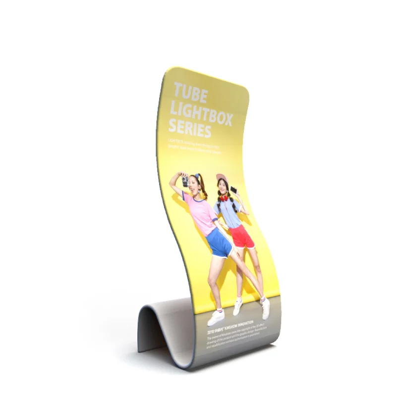 HLY Display Board Inexpensive Flexible Tension Fabric Display Connected Fabric Display Curved Fascinating Fast Show Background