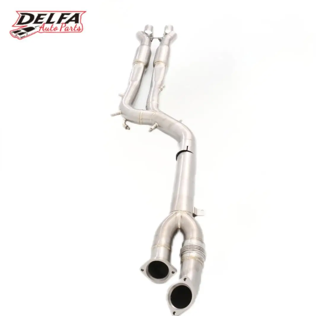 Выхлопная труба Delfa из титана с катализатором для BMW M3 E90 E92 E93 4 0 л 2007-2013 средняя гоночных выхлопных систем