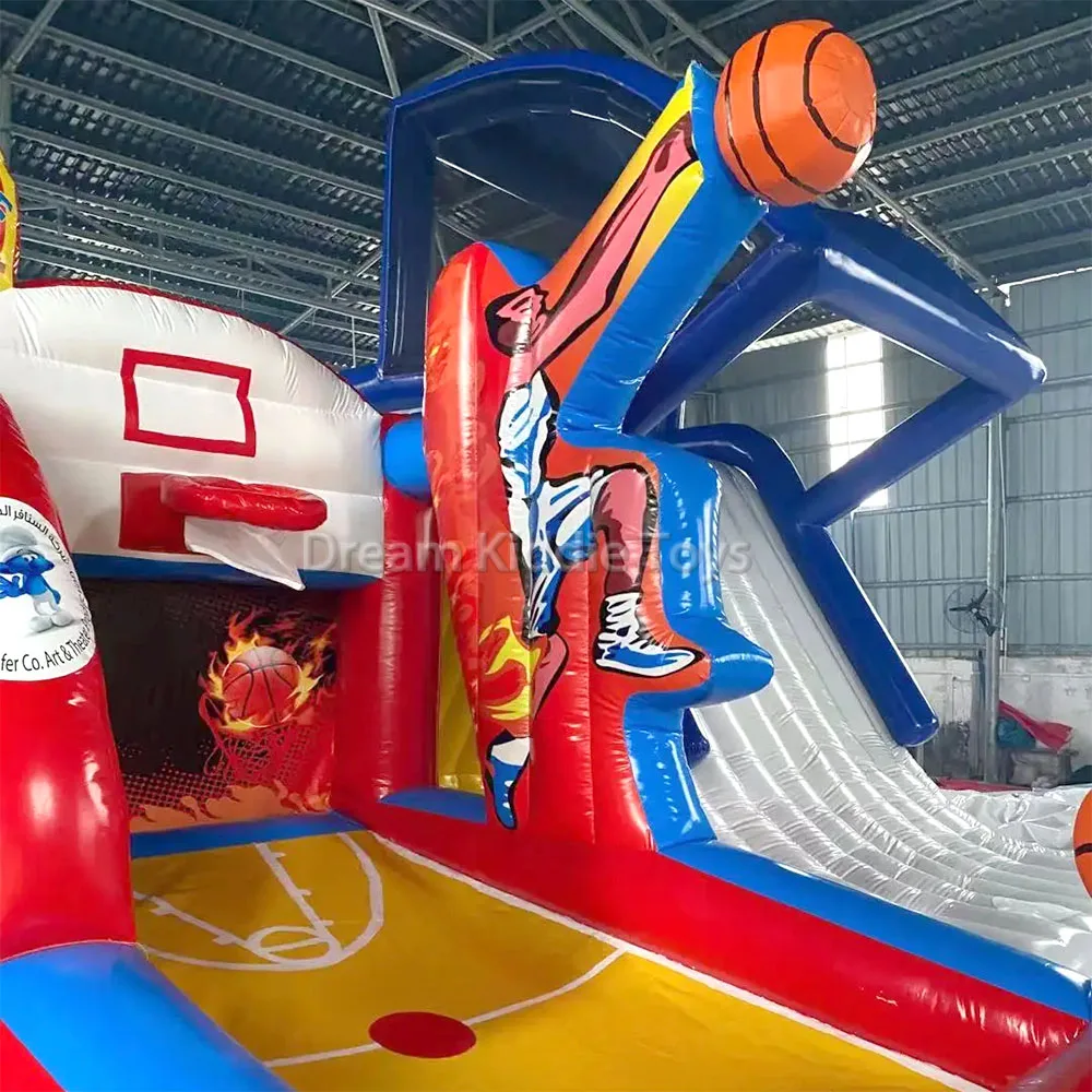 Carnival Shooting Stars Inflatable Basketball Hoop Shoot Out Interactive Basketball Full Court Press Sport Inflatable Game