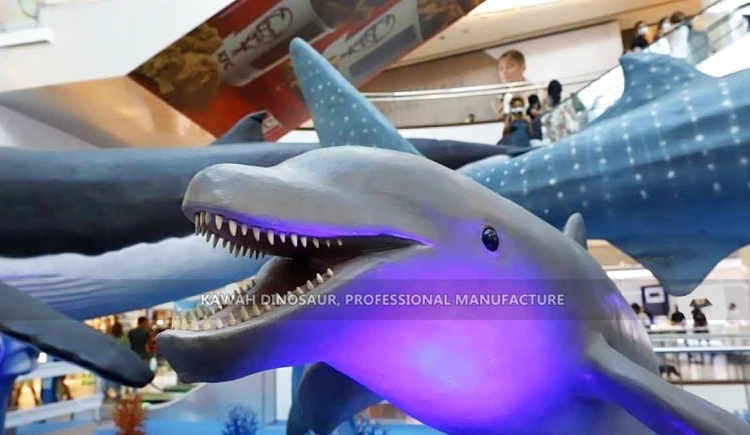 Robotic Marine Animal Animatronic Dolphin Customize Dolphin Statue for Water World