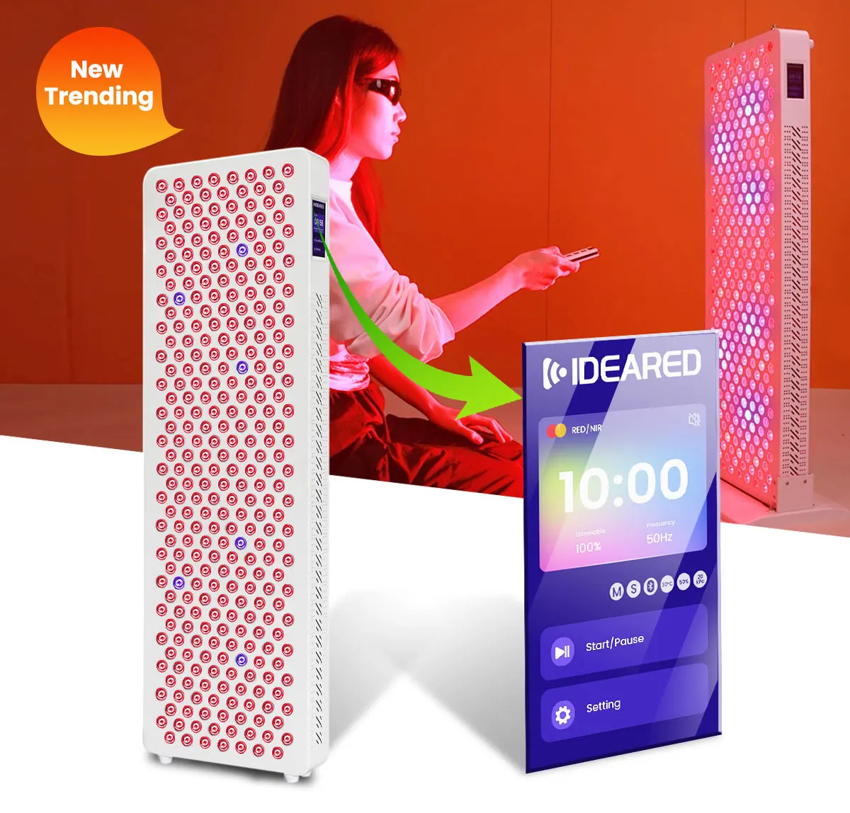 Red Blue Color Near Infrared Pulsed Light Medical Therapy Facial Pdt Led Red Light Therapy Device Home Use