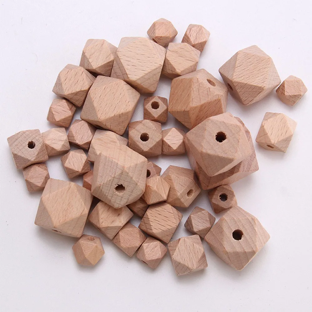 12mm Laser Engraved Square Wooden Alphabet Beads A-Z Letter Beads For Baby Dummy Chewable Nursing Pacifier Chain Accessories
