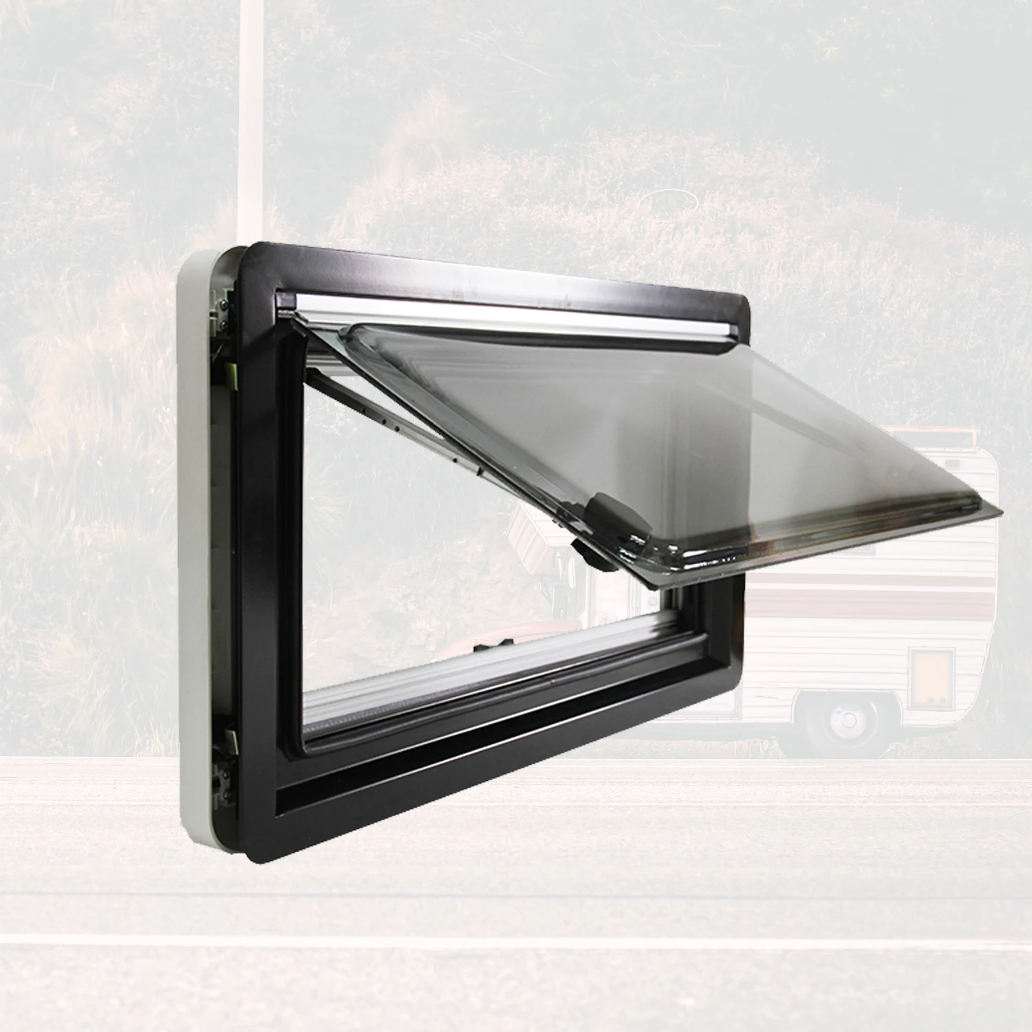 Hot sell MG 16RW Best quality promotional high quality black aluminum outer frame caravan window 700X400mm