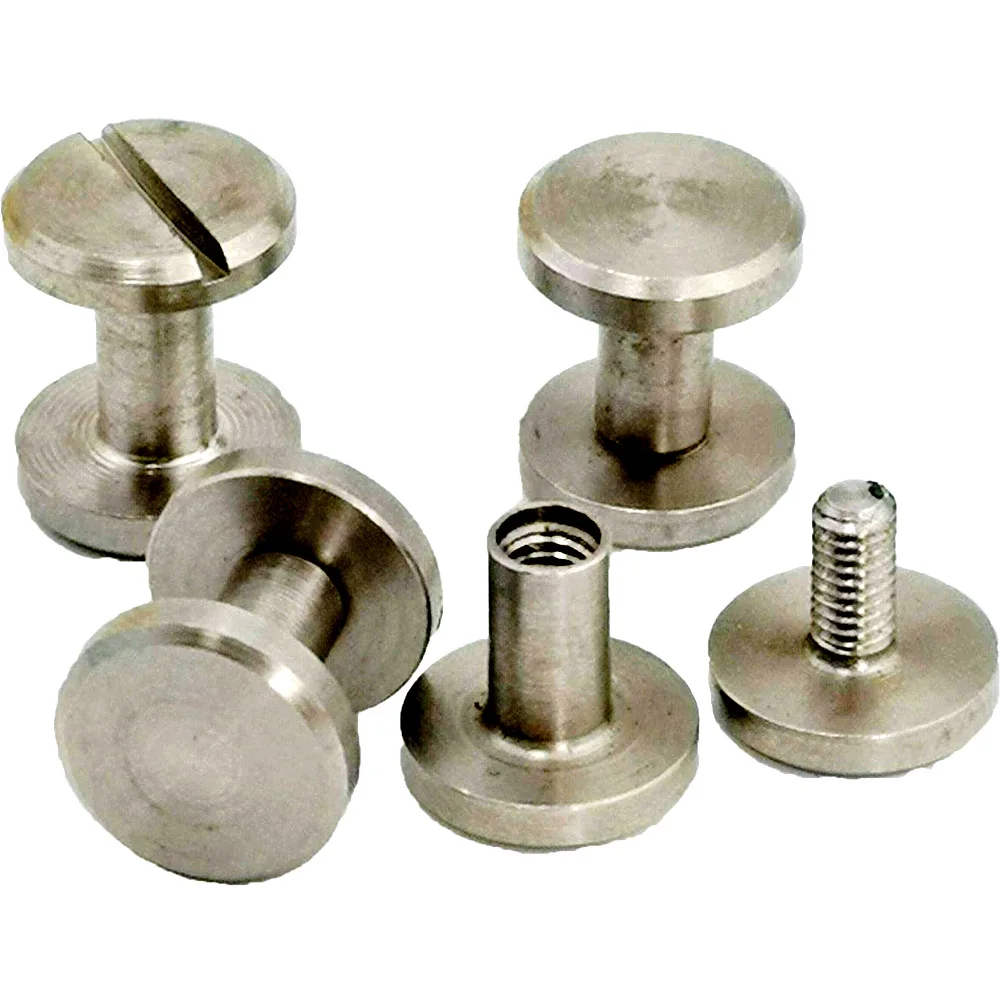 Slotted Chicago Screw Rivet M3 Plastic Male Female Screw Brass Slotted Chicago Book Bindi Belt Screw