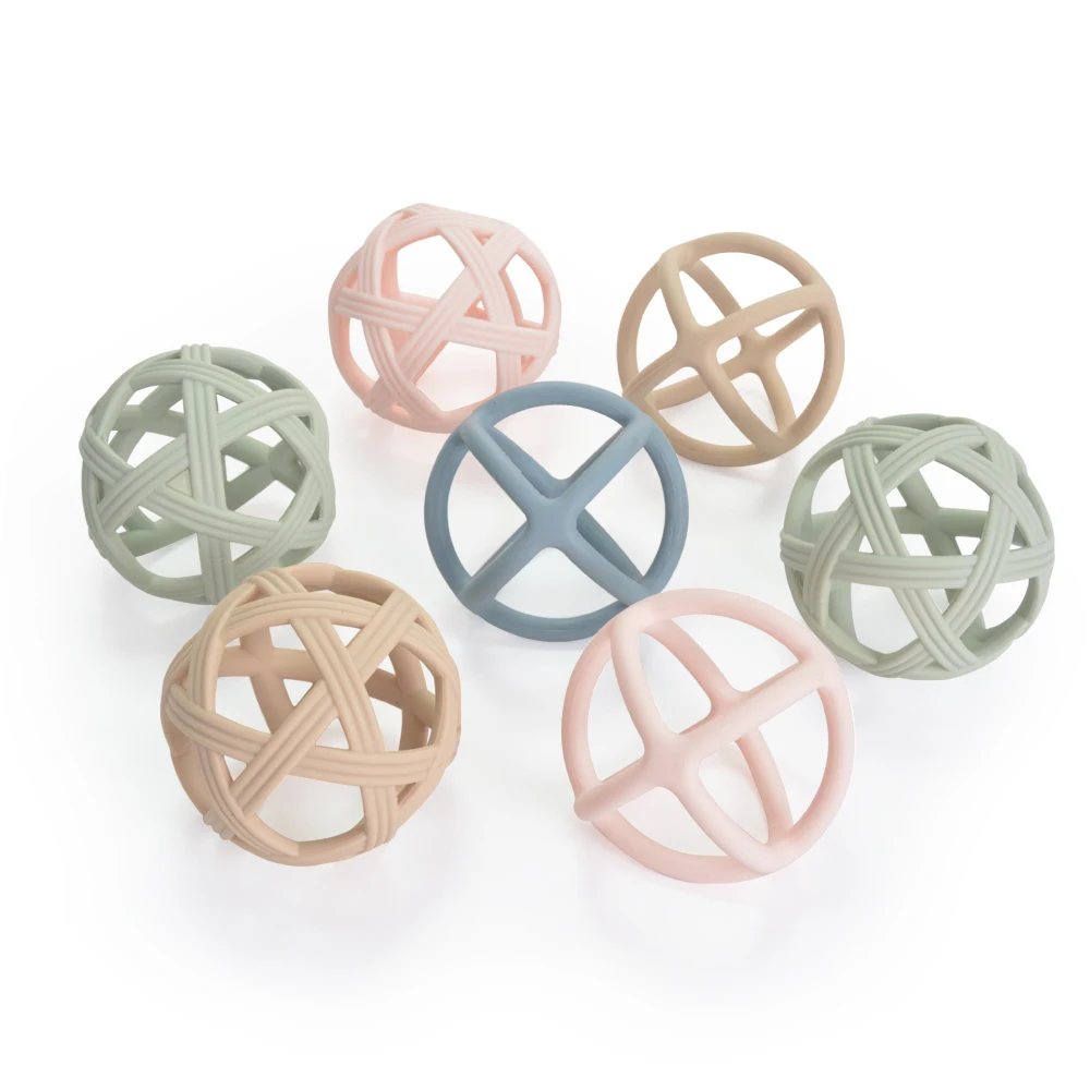 Maysun Wholesale Textured Food Grade Silicone Teething Baby Chew Grasping Toy BPA Free Kids Sensory Teething Ball