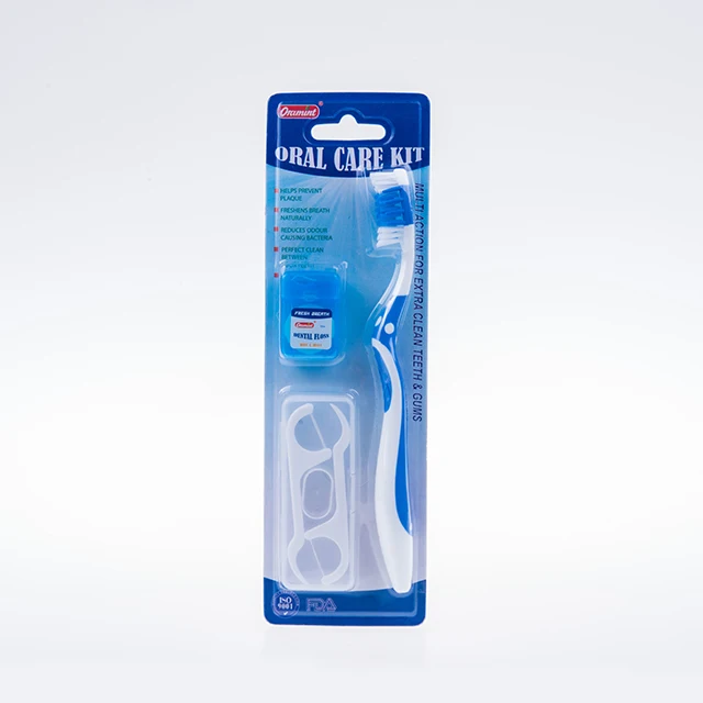 OEM Oral Hygiene Care Kit Includes Toothbrush and Dental Floss Private Label Packed in Boxes/Cartons