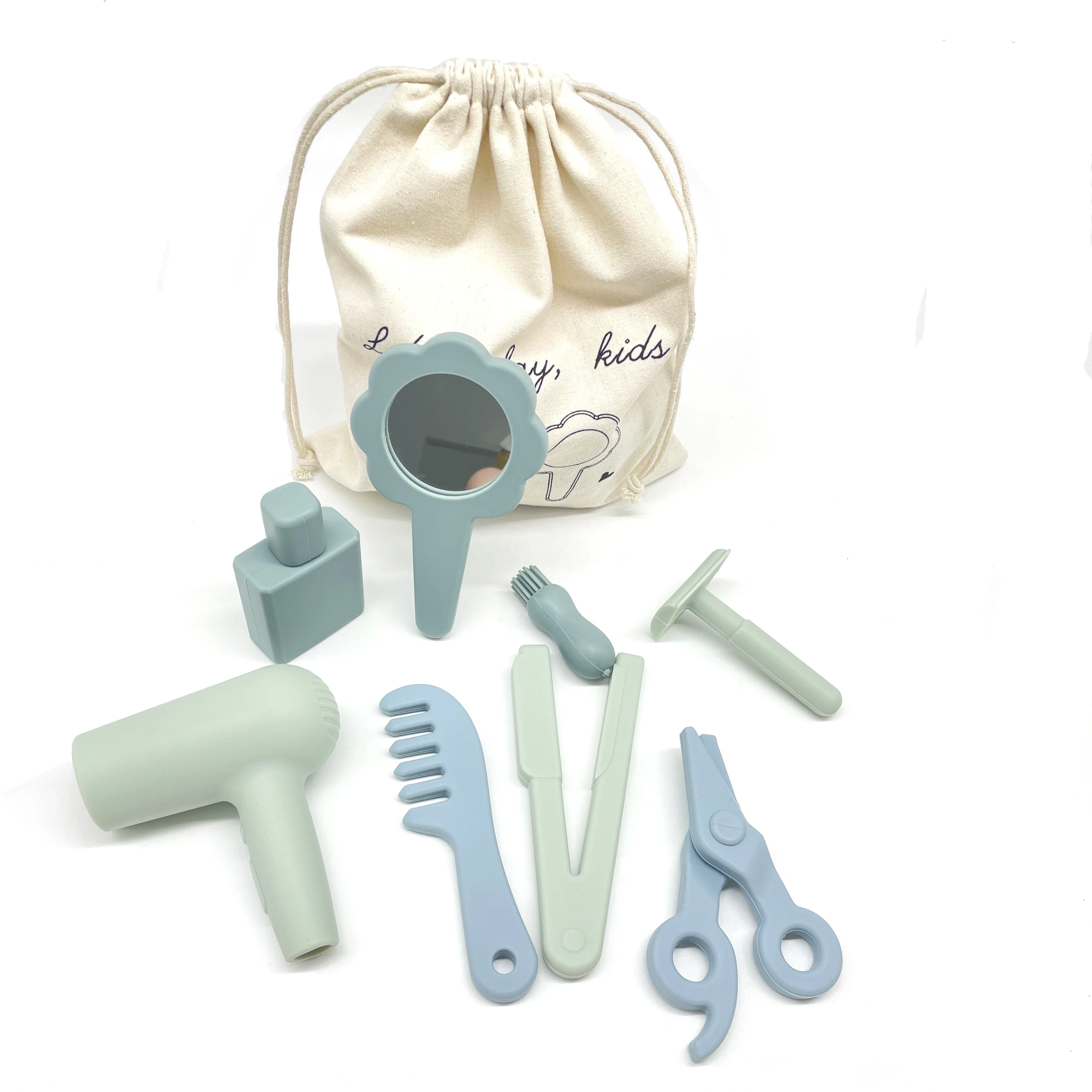 Набор игрушек для парикмахерских маленьких девочек с игрушечным феном модный силиконовый игровой набор детей