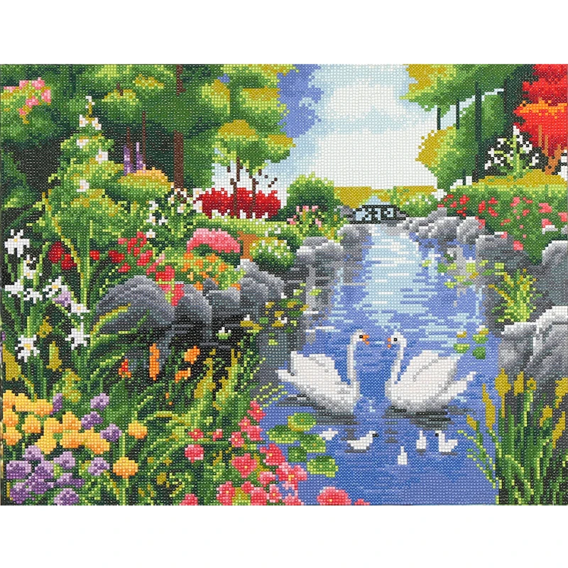 VANCY ARTS DIY 5D 46x56 см Алмазная вышивка картина Лебедь полная дрель Холст Искусство алмазная живопись для домашнего декора стен