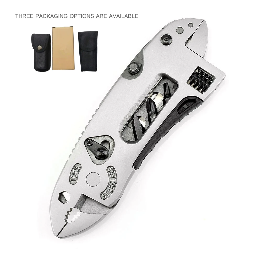 multi function tools with pliers wrench for outdoor repair bicycle survival folding pocket knife