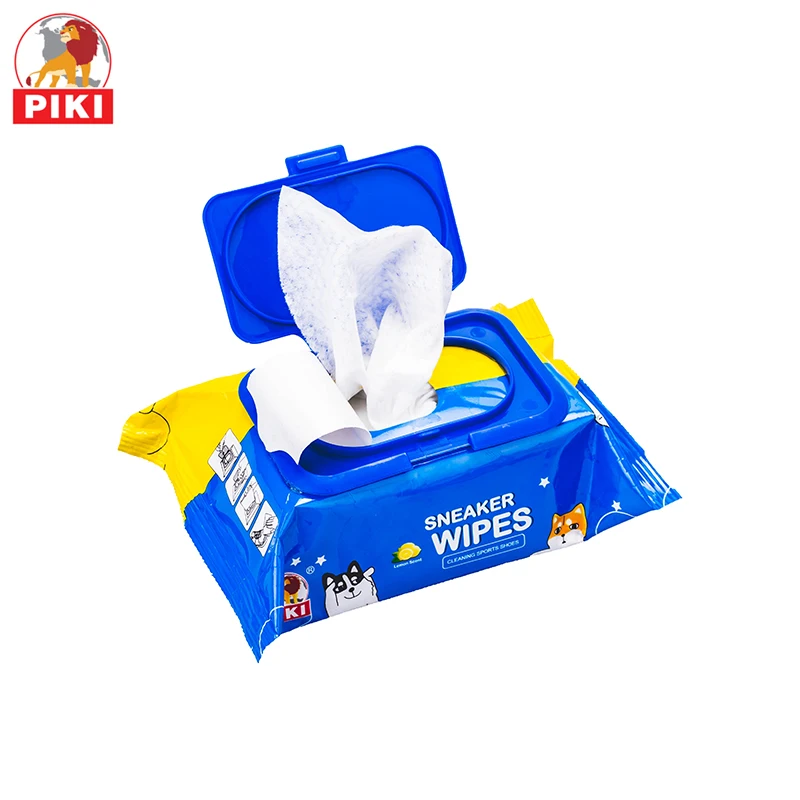 Hot new products custom print 30pcs household travel shoe clean wet wipes