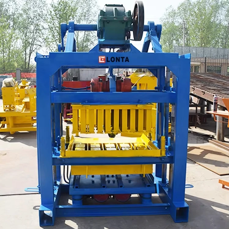 LONTA QTJ4-40 semi automatic interlock hollow paver mould guatemala cement concrete brick block making machine in bahamas haiti