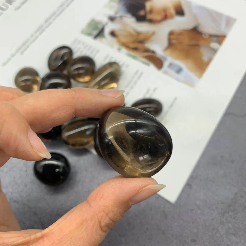 High quality natural crystal smokey quartz tumble chips healing stone