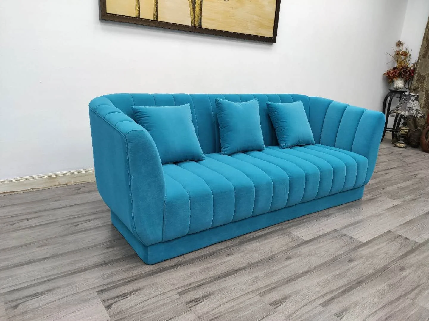 Cheap hot selling fabric sofa Nordic modern  living room special-shaped corner club small apartment curved sofa