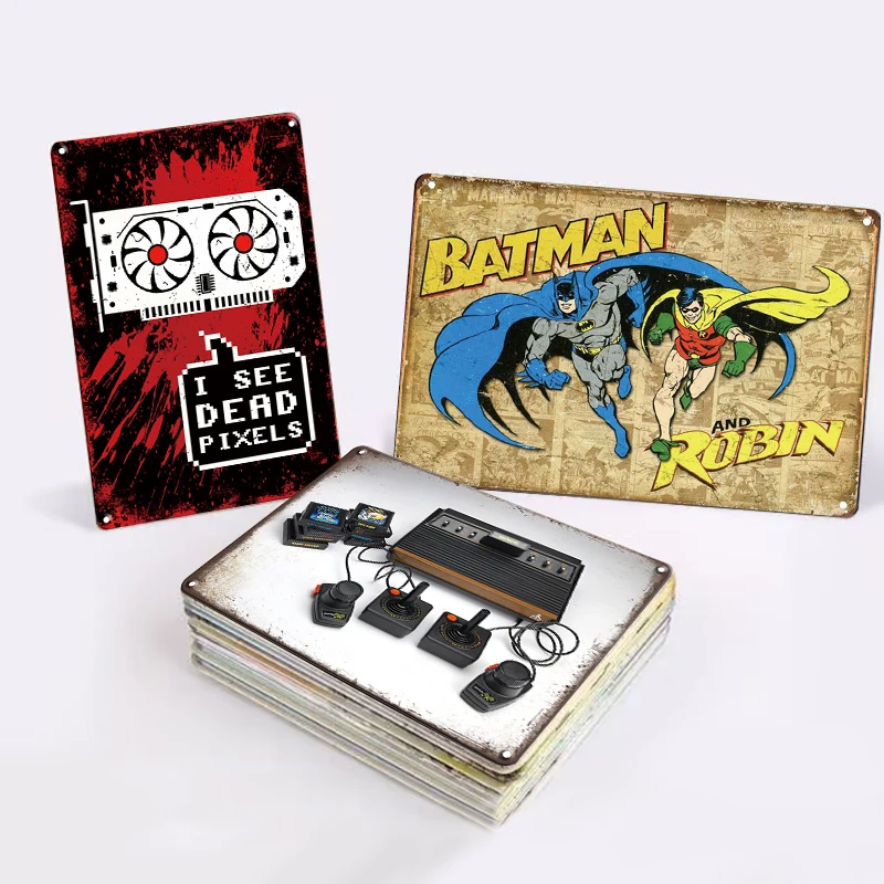 Manufacturer Custom Cartoon Tin Sign Man Cave Garage Bar Wall Decor Metal Sign Wholesale For Bar Garage Wall Decoration