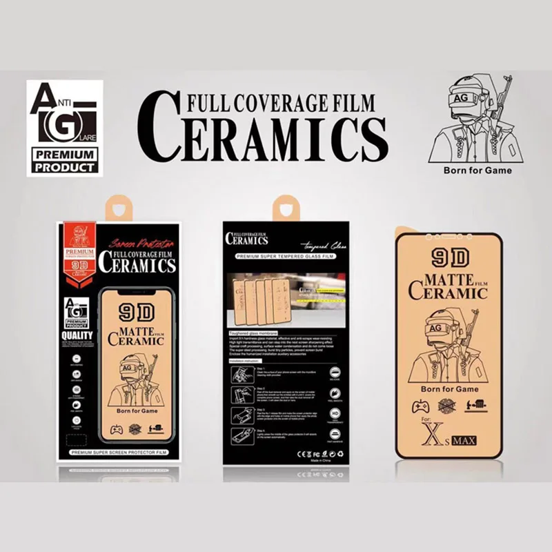 Phone Screen Protector Glass Matte Ceramic Film Full Coverage 9D Anti-Shock Fingerprint Unlock Compatible For Samsung All Models