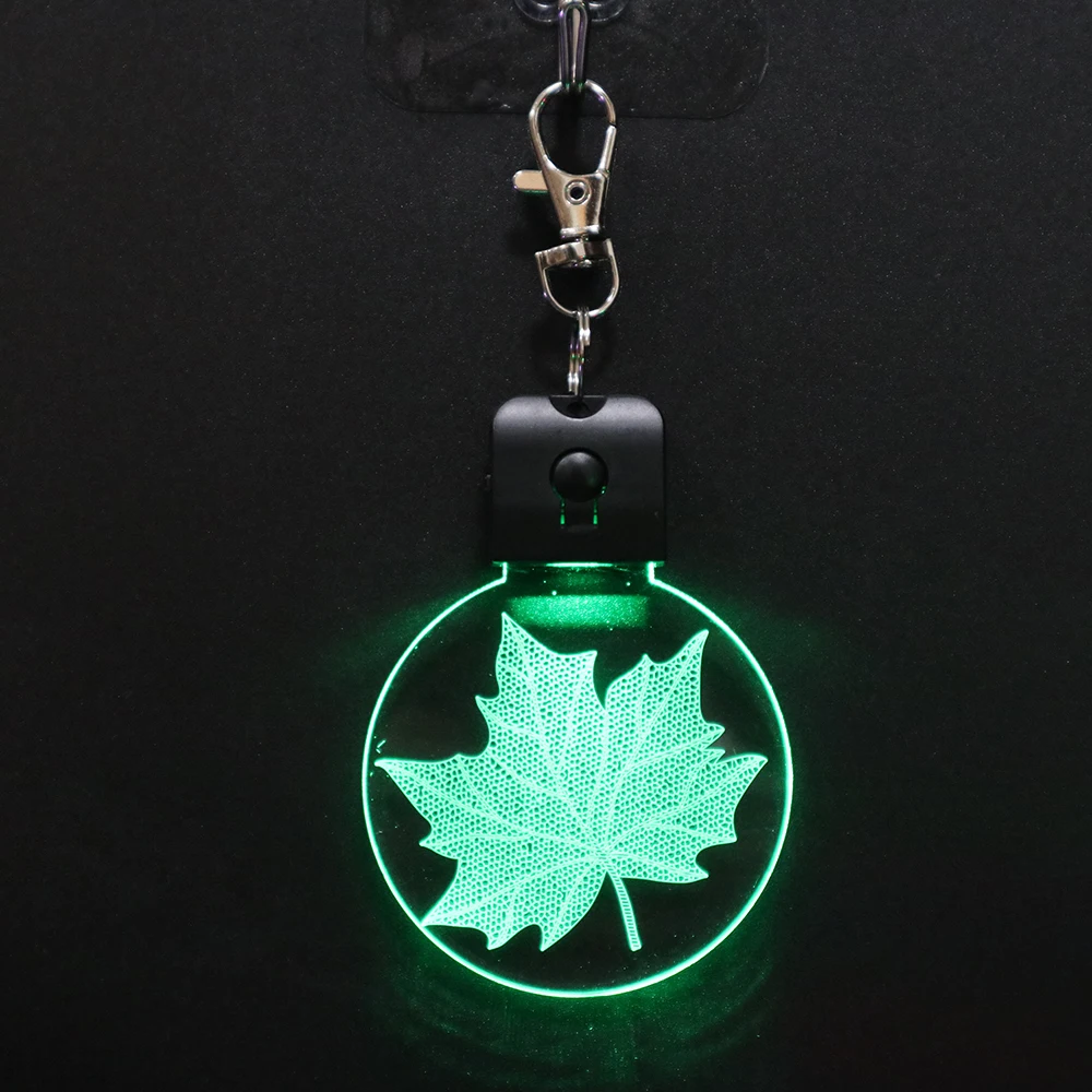 3D Led Night lamp small  acrylic keychain  keyring factory price for promotion gifts