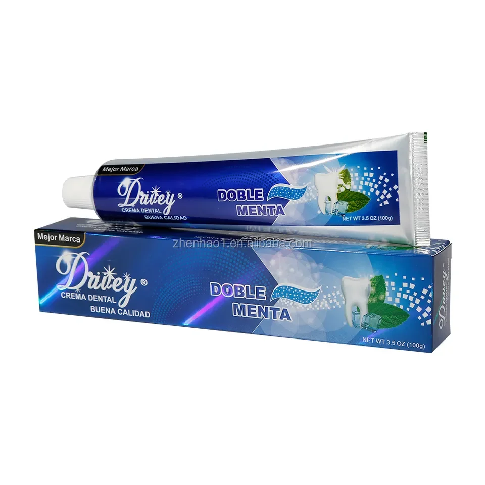 OEM brand name  oral care teeth whitening 3-color triple accin crema dental non fluoride toothpaste