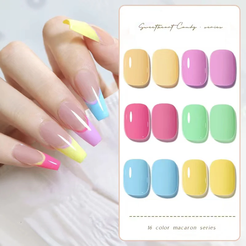 Private Label Odorness environmental Quality Vegan Air Dry Nail Polish 12 Macaron Colors 15ml Nail Art nail Polish