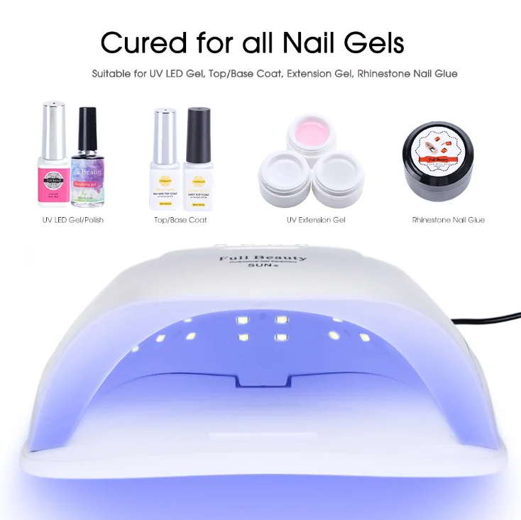 
Professional 54W kids nail dryer fan led uv gel nail polish curing lamp light dryer fan 
