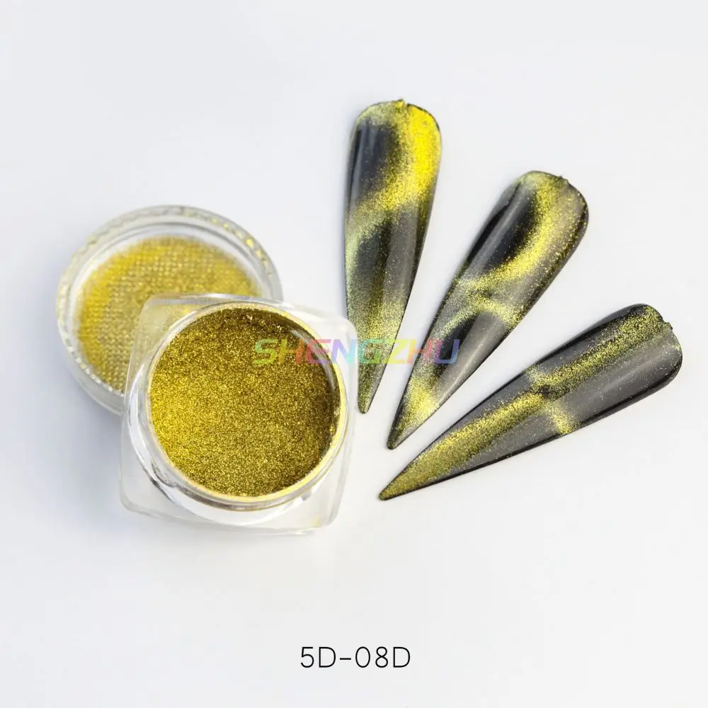 5D09 series chameleon color shifting magnetic cat eye pigment powder for nail polish nail gel and resin
