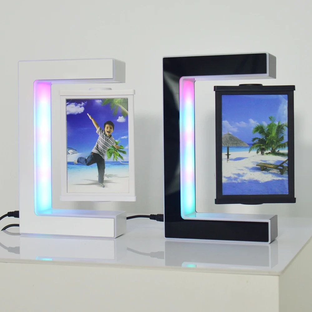 2023 New Design Double Sided Floating&Rotating Acrylic Floating Magnetic Levitation Photo Frame for Halloween