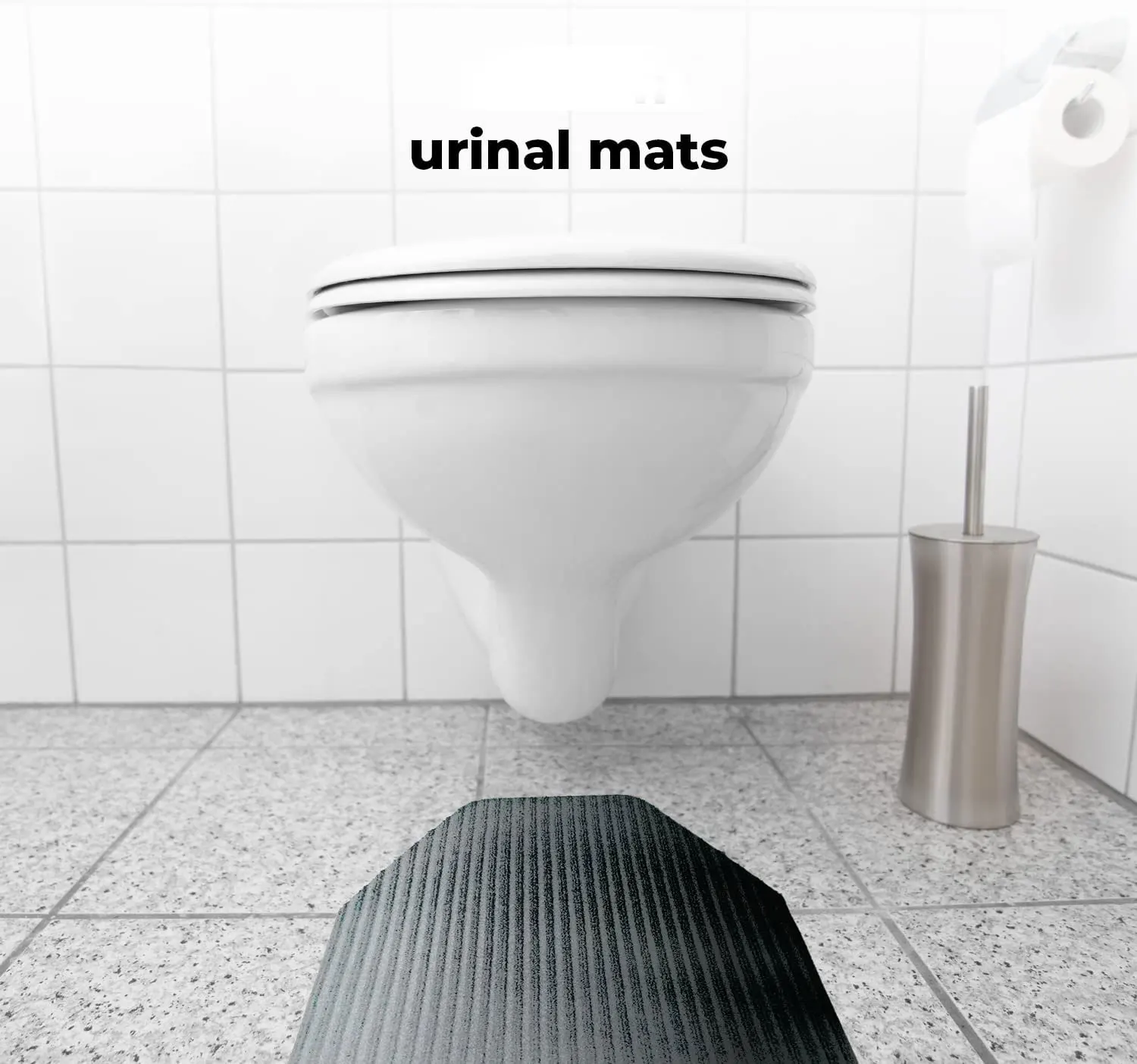 Public Bathrooms Urinal Floor Mat For School Man Restroom Toilet Absorb Double Stripe Urinal Mats