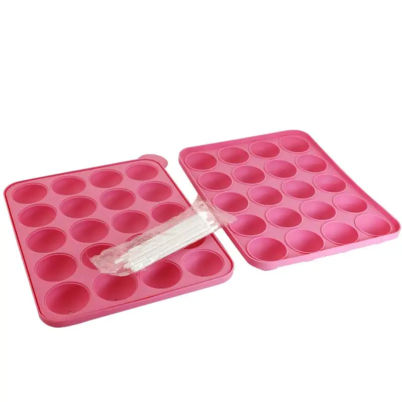 Manufacturer Supplier 24 Cavity Round Ball Shape Lollipop Silicone Mold