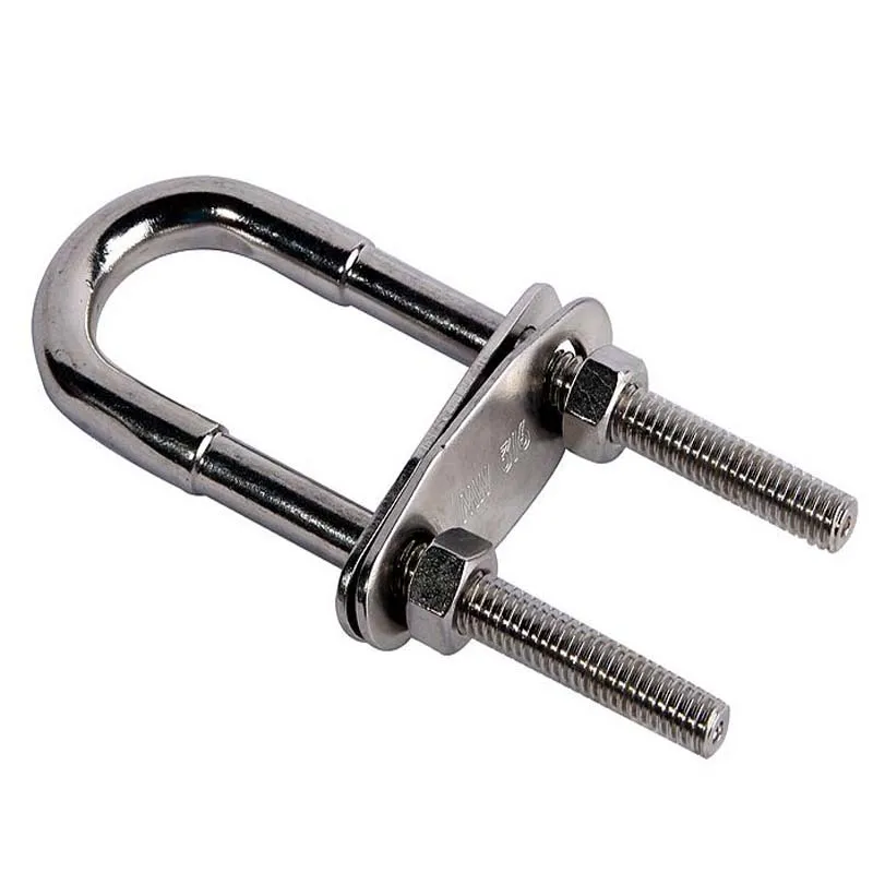 
3/4 Stainless Steel AISI304 AISI316 Round U Bolt Pipe Clamp With Washers And Nuts Manufacturer Similar DIN3570 