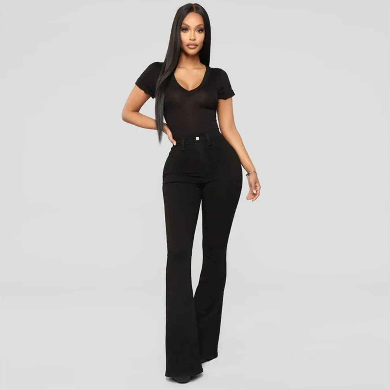 Factory Wholesale High Quality Europe And America Skinny Jeans Women High Waist Women Casual Classics Jeans Pants