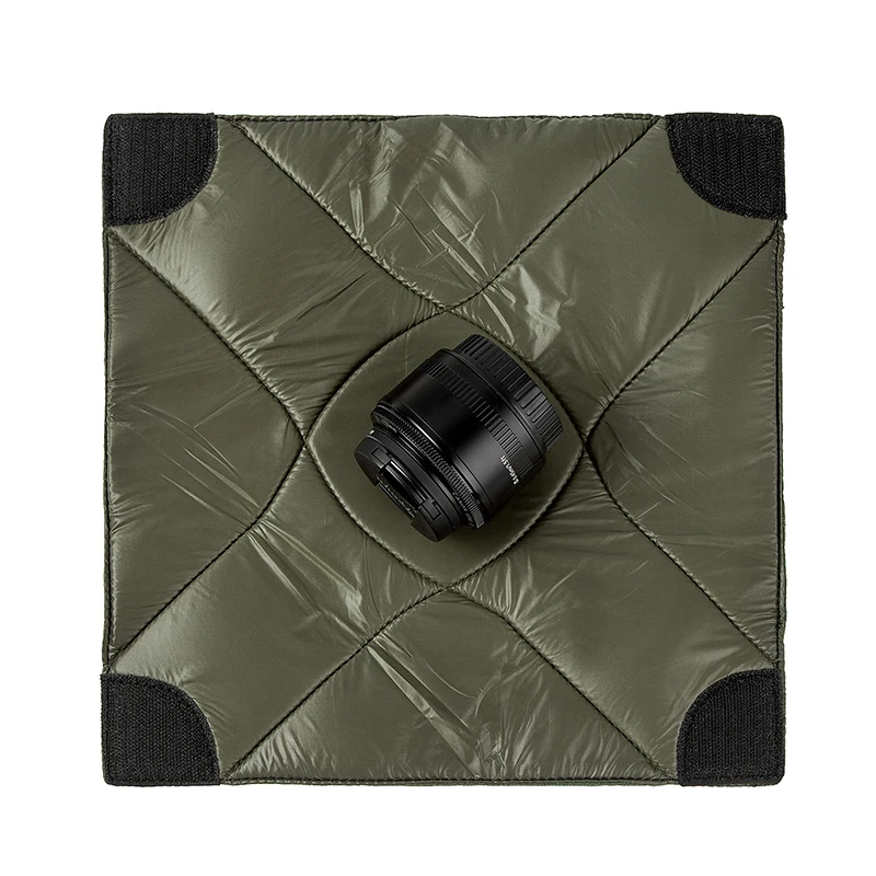 Handmade 12 inches Protective Wrap Soft Padded Protection with Magic Tape Closure for Lens Camera Equipments