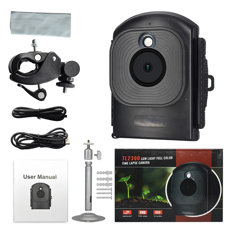 TL2300 Full HD 1080P 120 degree wide angle 512GB Time lapse video camera for vlogging construction and outdoor security