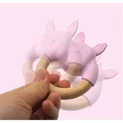 Food Grade Silicone Baby Teether Toy Baby unicorn Shape BPA Free Teething Toys For Toddlers Infants Baby tooth Massager