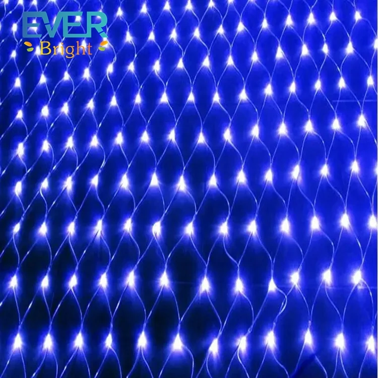 Waterproof Holiday Garden Blue And White Led Net Lights Wire For Weddings For Trees Trunk On Ceiling